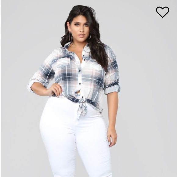 Fashion Nova - The Perfect Plaid top - Picture 1 of 4
